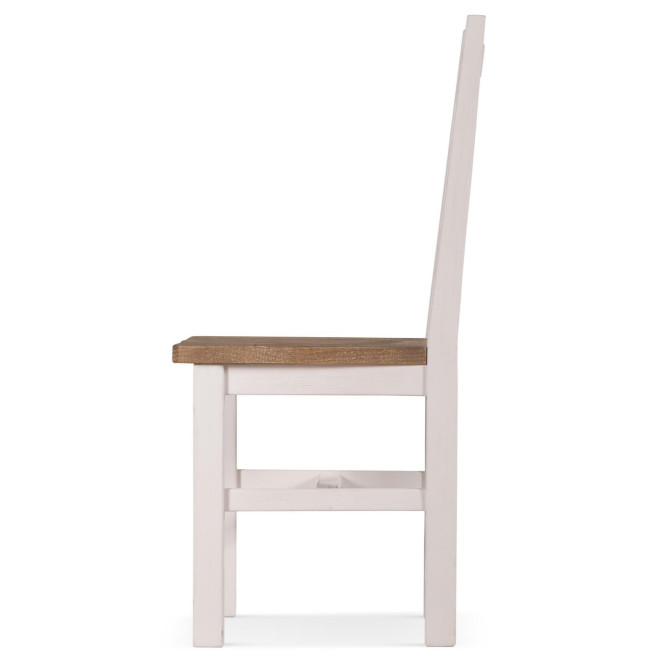 2er-Set Stühle Holz Zesuriert Weiß 47x51.5x102.5cm