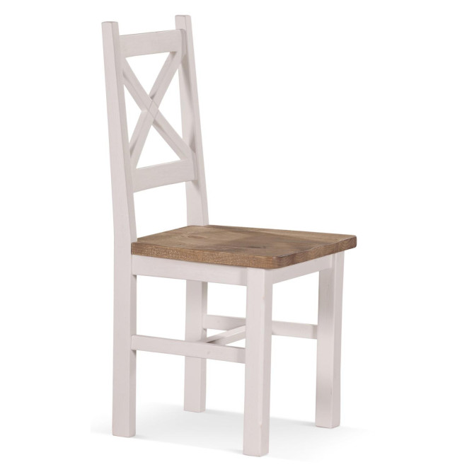 2er-Set Stühle Holz Zesuriert Weiß 47x51.5x102.5cm