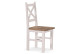 2er-Set Stühle Holz Zesuriert Weiß 47x51.5x102.5cm