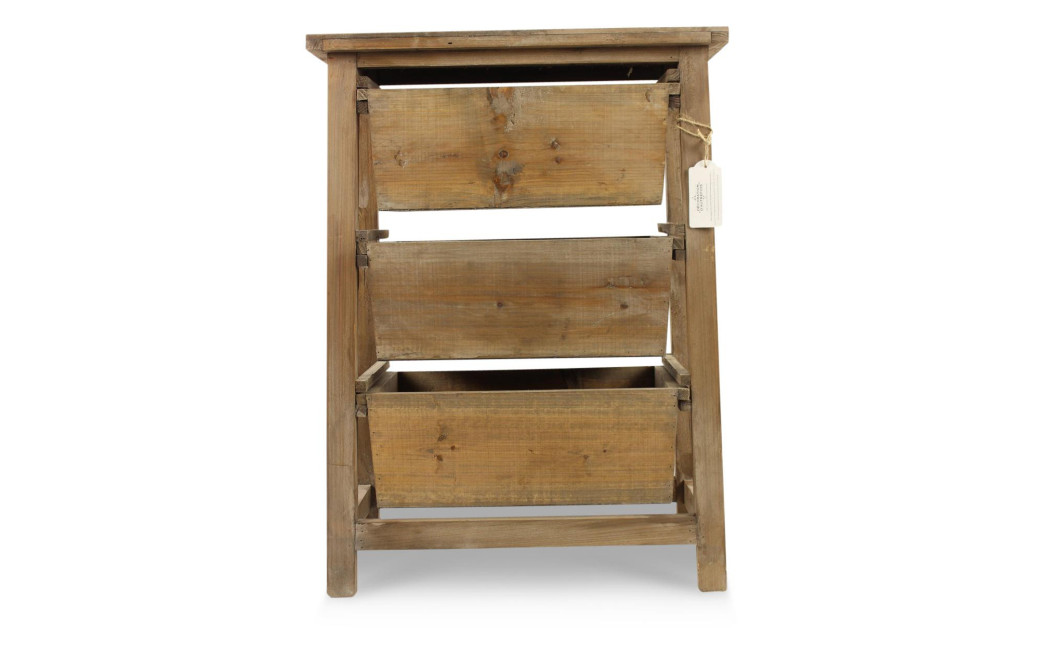 Blumenkasten Holz 3 Aufbewahrungsmöglichkeiten 60x31x77cm