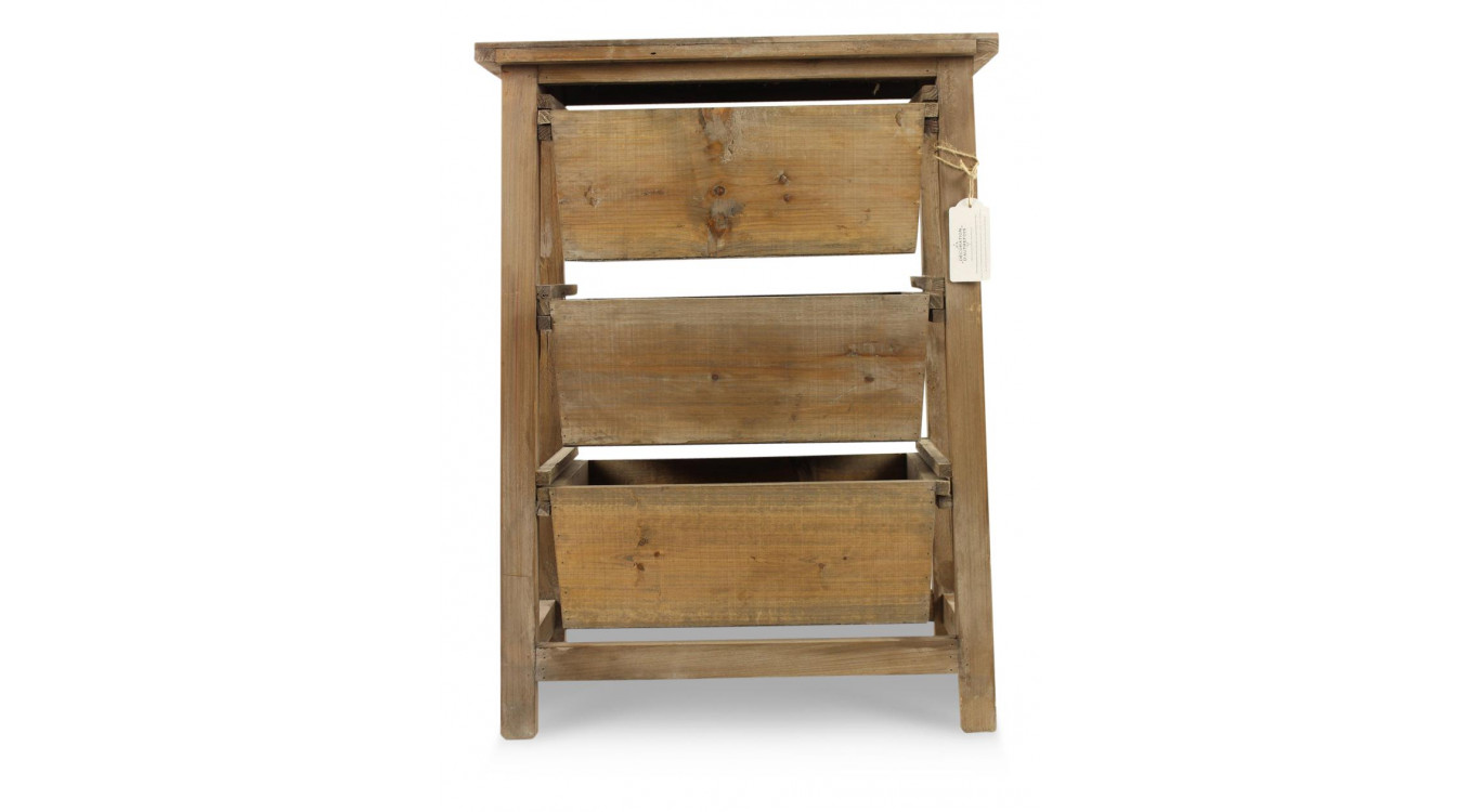 Jardinière Bois 3 Rangements 60x31x77cm