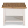 Meuble Bas Rangement Bois Blanc Césuré 2 Tiroirs 120x60x45cm