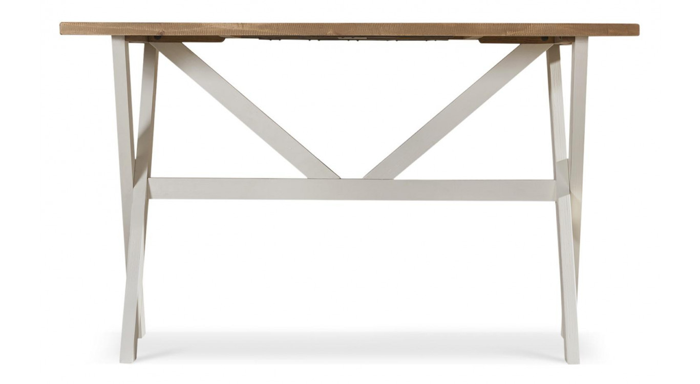 Hoher Tisch Holz Weiß Zesuriert 160x105x88.5cm