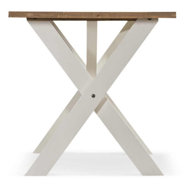 Hoher Tisch Holz Weiß Zesuriert 160x105x88.5cm