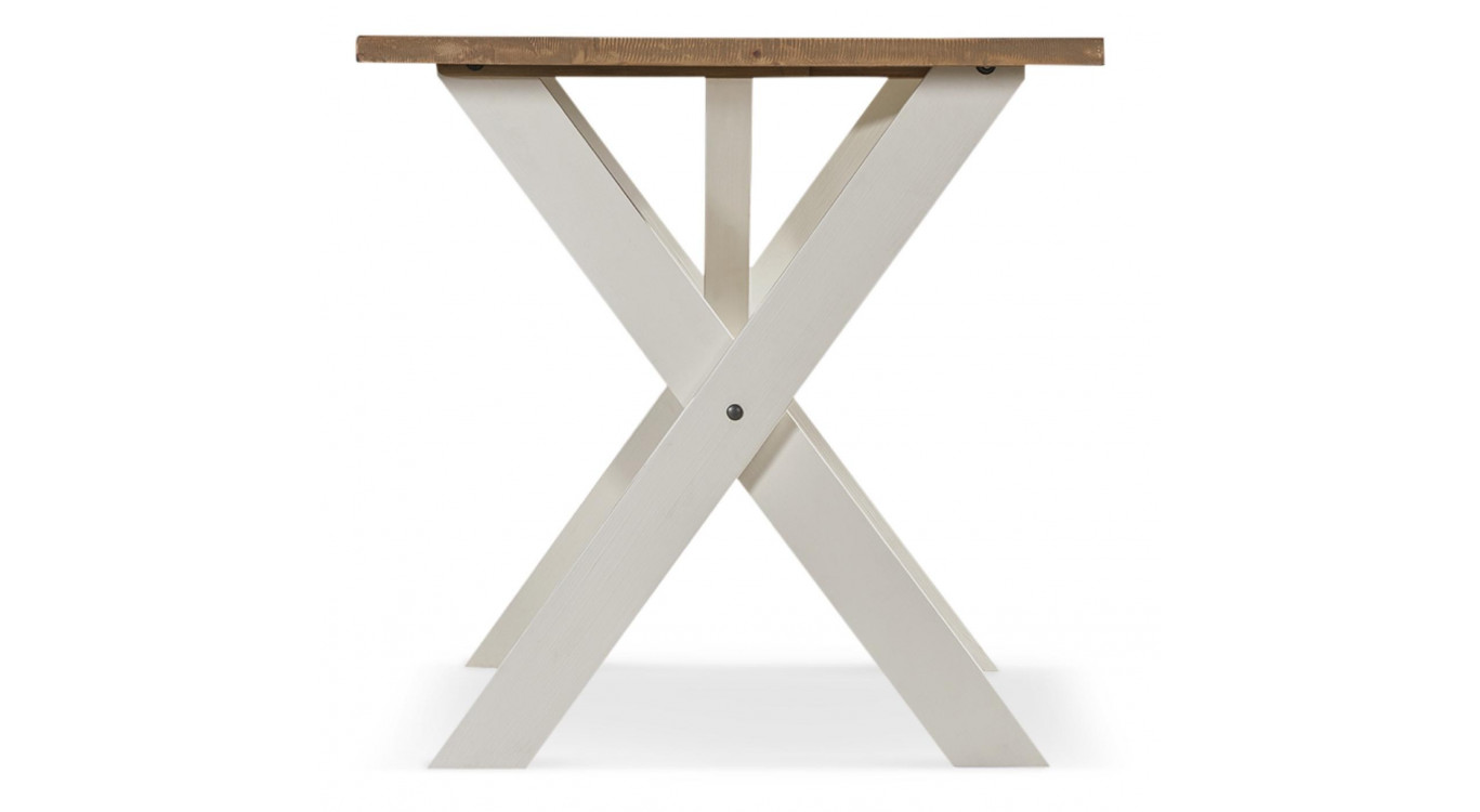 Table Haute Bois Blanc Césuré 160x105x88.5cm