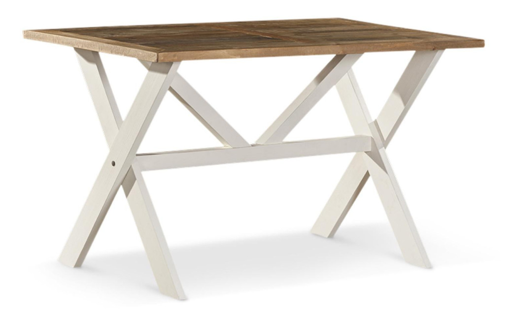 Hoher Tisch Holz Weiß Zesuriert 160x105x88.5cm