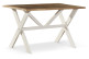 Table Haute Bois Blanc Césuré 160x105x88.5cm