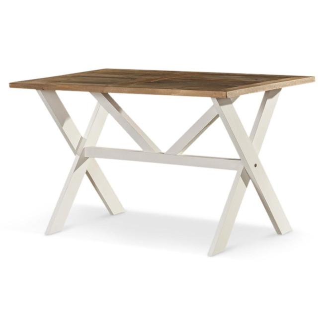 Hoher Tisch Holz Weiß Zesuriert 160x105x88.5cm