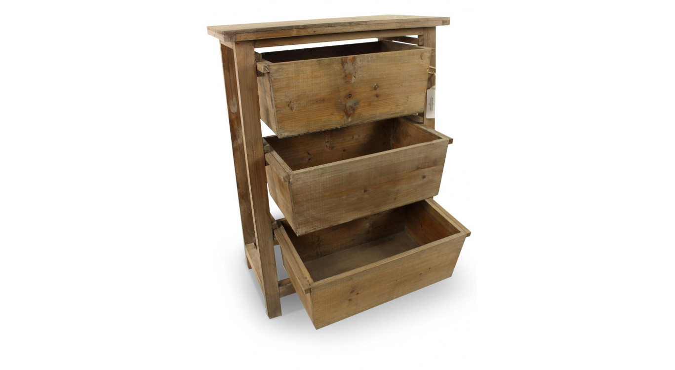 Blumenkasten Holz 3 Aufbewahrungsmöglichkeiten 60x31x77cm