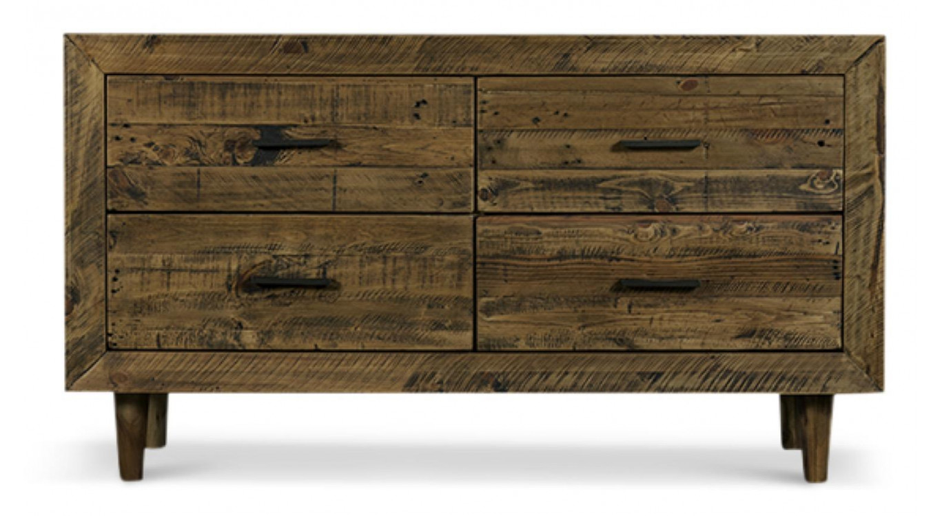 Meuble Bas Rangement Bois 120x40x68cm