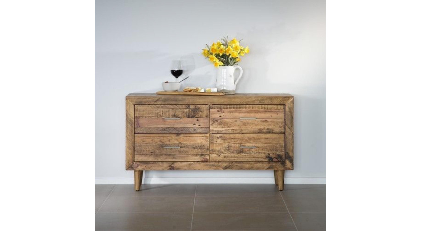 Meuble Bas Rangement Bois 120x40x68cm