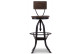 Chaise Haute Tabouret Bois Fer Forgé 40.5x40.5x102cm