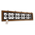 Perchero Madera 5 ganchos Marrón 82.5x7x20cm
