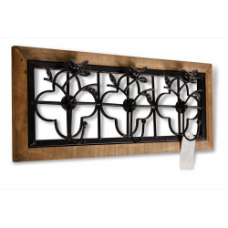 Garderobenhaken Holz 3 Haken Braun 53x8x22cm