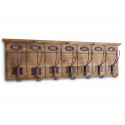Coat hook Wood 7 hooks Brown 73.5x7.5x21cm