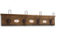Coat hook Wood 4 hooks Brown 72x7.5x13cm
