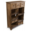 2-Drawer Brown Wooden Storage Cabinet 80x30x114.5cm