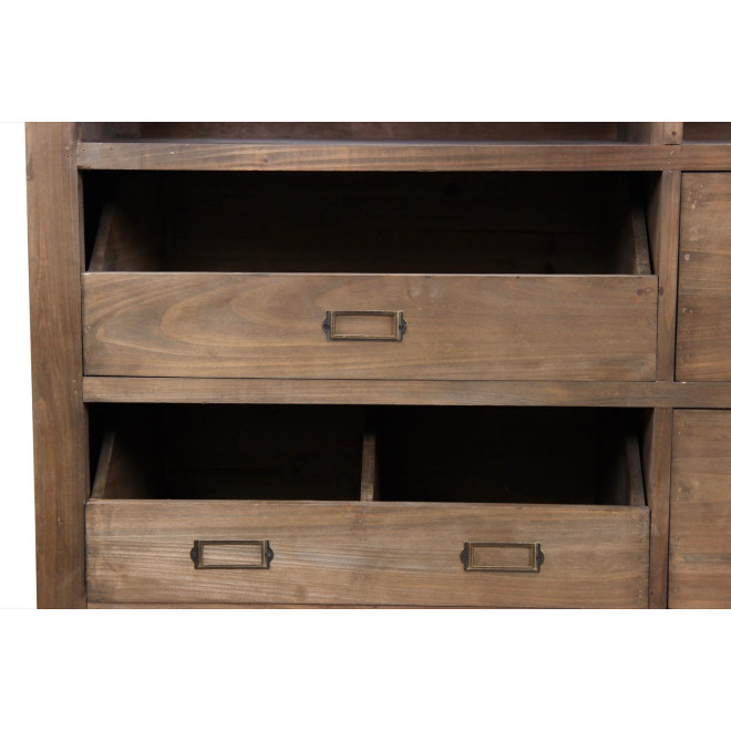 Wochenmöbel Chiffonnier Grainetier Holz 13 Schubladen Braun 183x45x89.5cm
