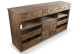 Credenza a 13 cassetti in legno marrone 183x45x89.5cm