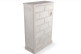 Comò 17 cassetti in legno cerato bianco nudo 75.5x34x116cm
