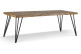 Table Rectangulaire Bois Fer Forgé Marron 220x90x80cm