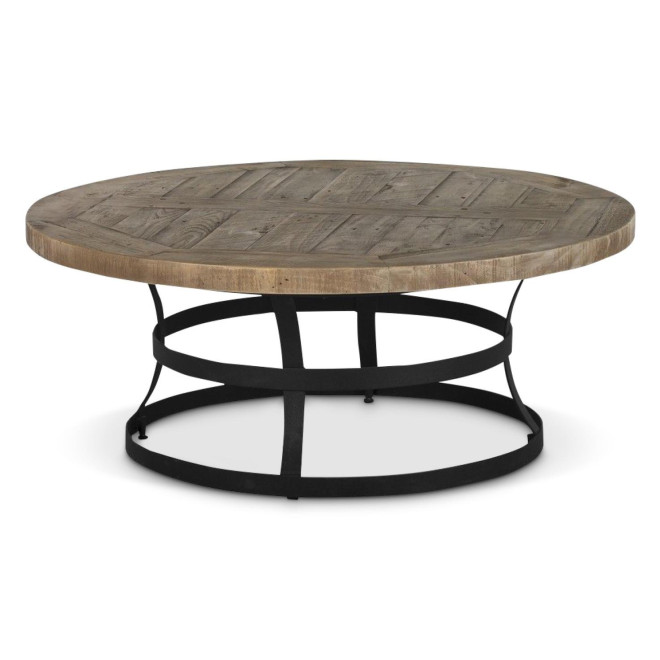 Runder Couchtisch Holz Braun 100x100x40.5cm