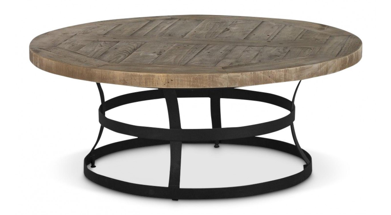 Runder Couchtisch Holz Braun 100x100x40.5cm
