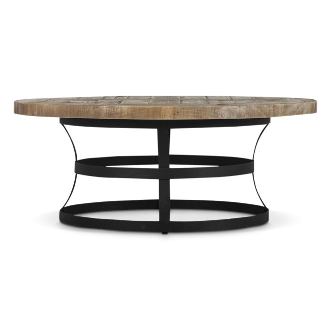 Runder Couchtisch Holz Braun 100x100x40.5cm