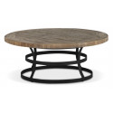 Runder Couchtisch Holz Braun 100x100x40.5cm