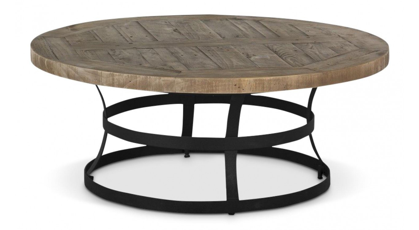 Runder Couchtisch Holz Braun 100x100x40.5cm