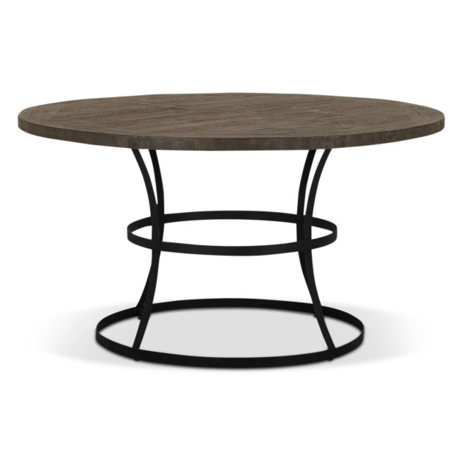 Table Ronde Bois Marron 140x140x75cm