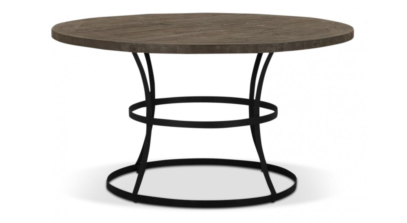 Table Ronde Bois Marron 140x140x75cm