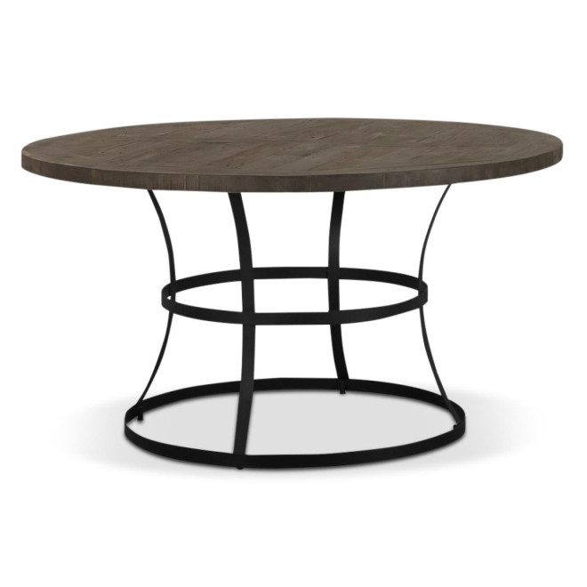 Table Ronde Bois Marron 140x140x75cm