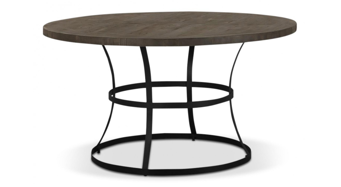 Table Ronde Bois Marron 140x140x75cm