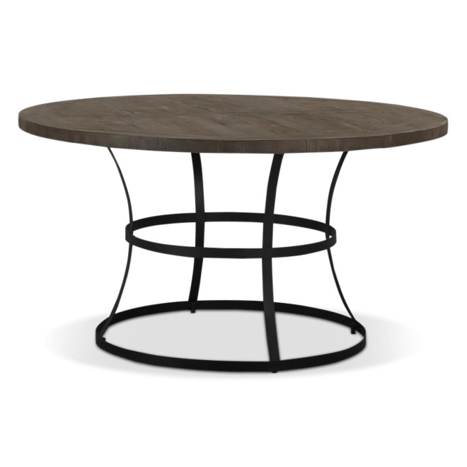 Table Ronde Bois Marron 140x140x75cm