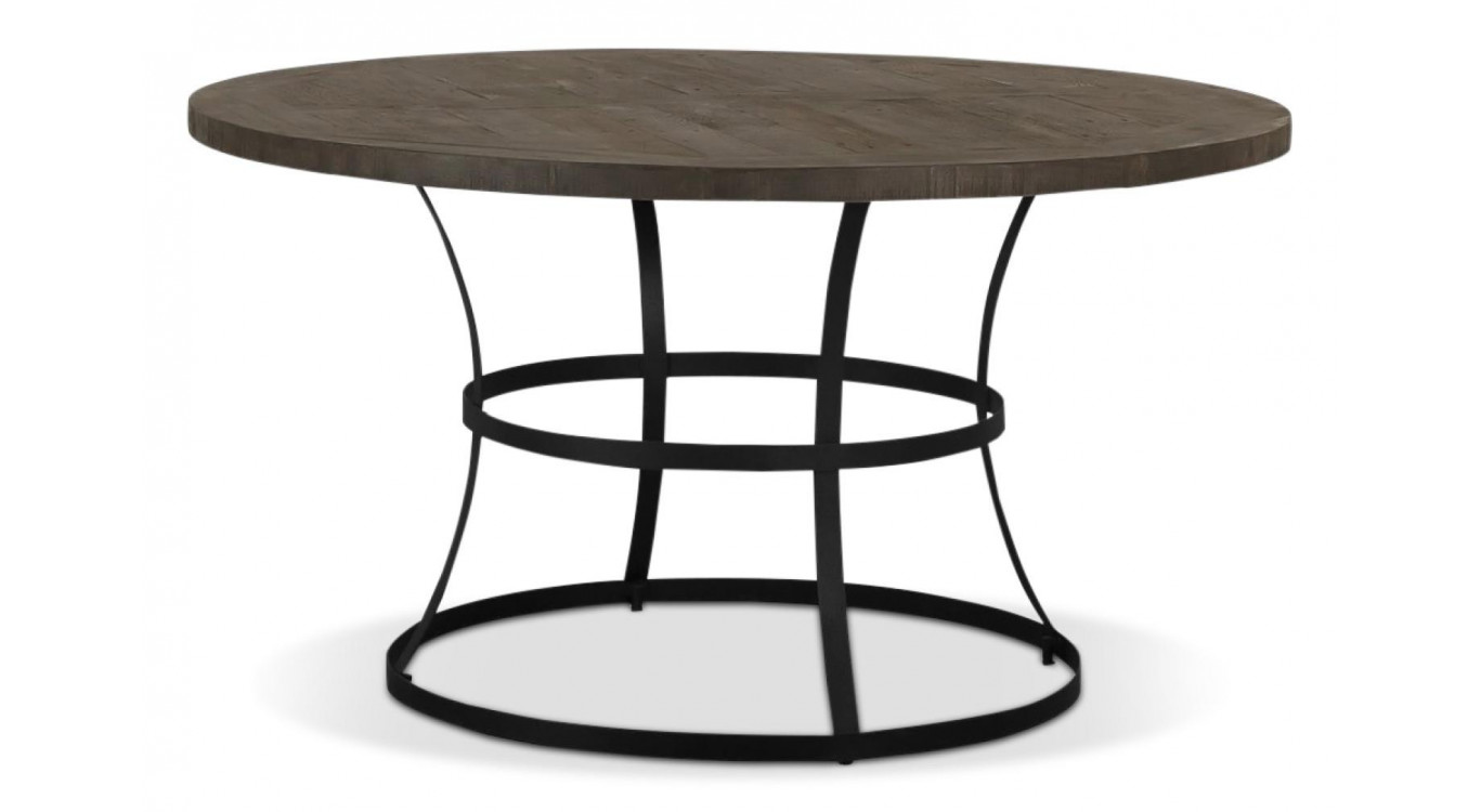 Table Ronde Bois Marron 140x140x75cm