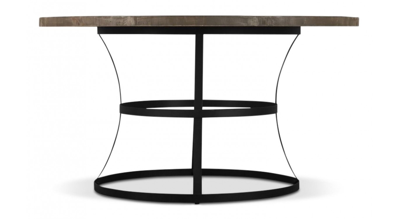 Table Ronde Bois Marron 140x140x75cm