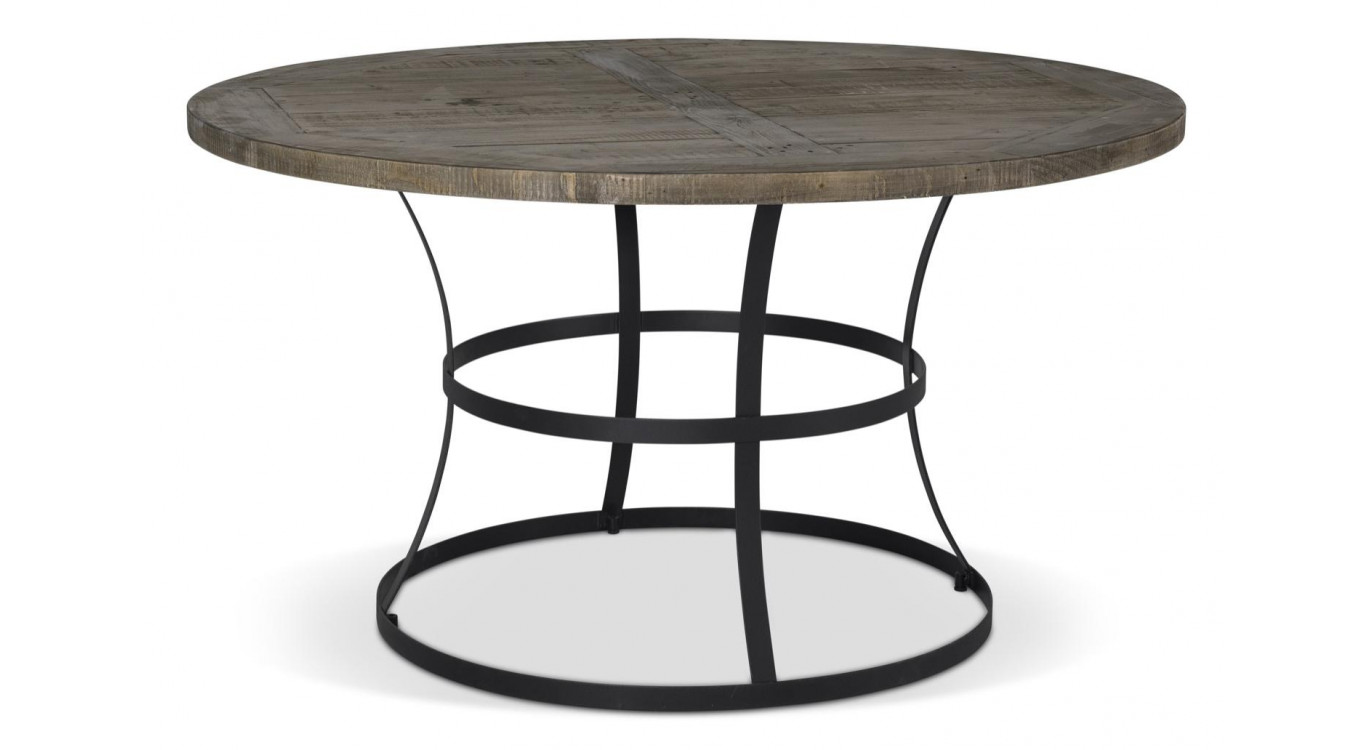 Table Ronde Bois Marron 140x140x75cm