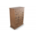 27 Drawer Chest Brown Wood 81x37.5x109.5cm