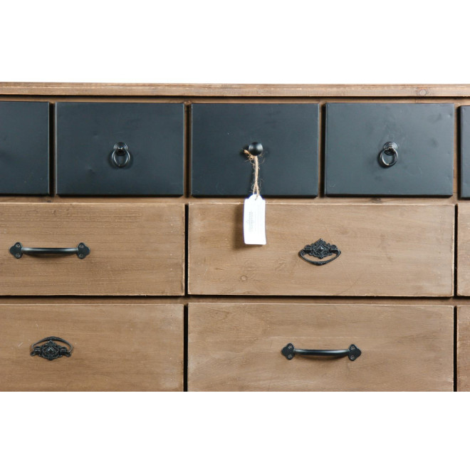 Wochenmöbel Chiffonnier Grainetier Holz 13 Schubladen Braun 199x55x85cm
