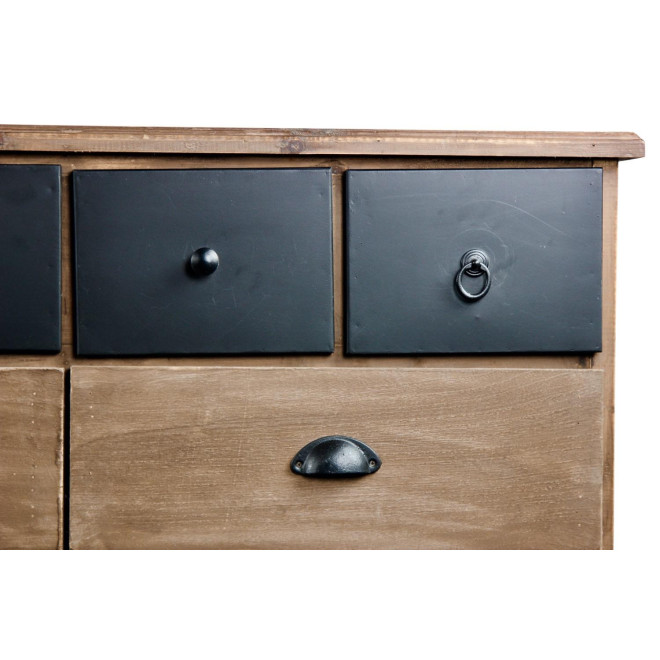 Wochenmöbel Chiffonnier Grainetier Holz 13 Schubladen Braun 199x55x85cm