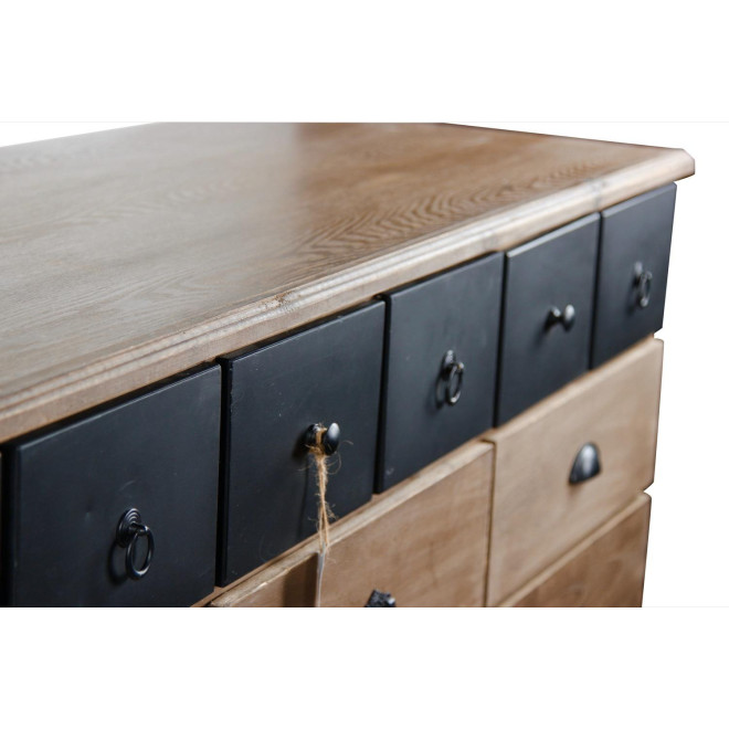 Wochenmöbel Chiffonnier Grainetier Holz 13 Schubladen Braun 199x55x85cm