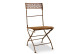 Chaise Bois Fer Forgé Marron 40x50.5x92.5cm