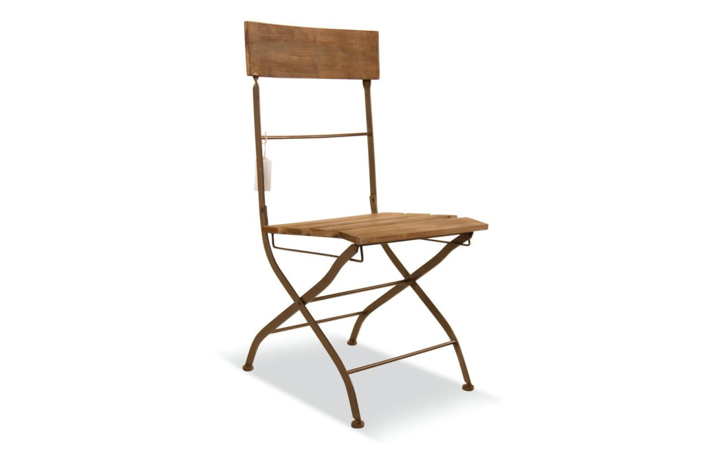 Holzstuhl Schmiedeeisen Braun 40x50.5x93.5cm