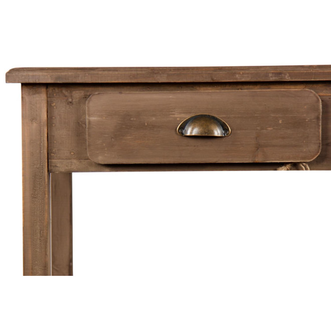 Meuble Console Drapier Bois 2 Tiroirs 100x40x80.5cm
