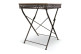 Table Carré Bois Fer Forgé Marron 61x61x81.5cm