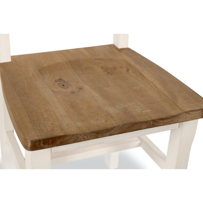 2er-Set Stühle Holz Zesuriert Weiß 47x51.5x102.5cm