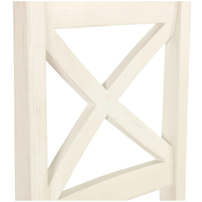 2er-Set Stühle Holz Zesuriert Weiß 47x51.5x102.5cm