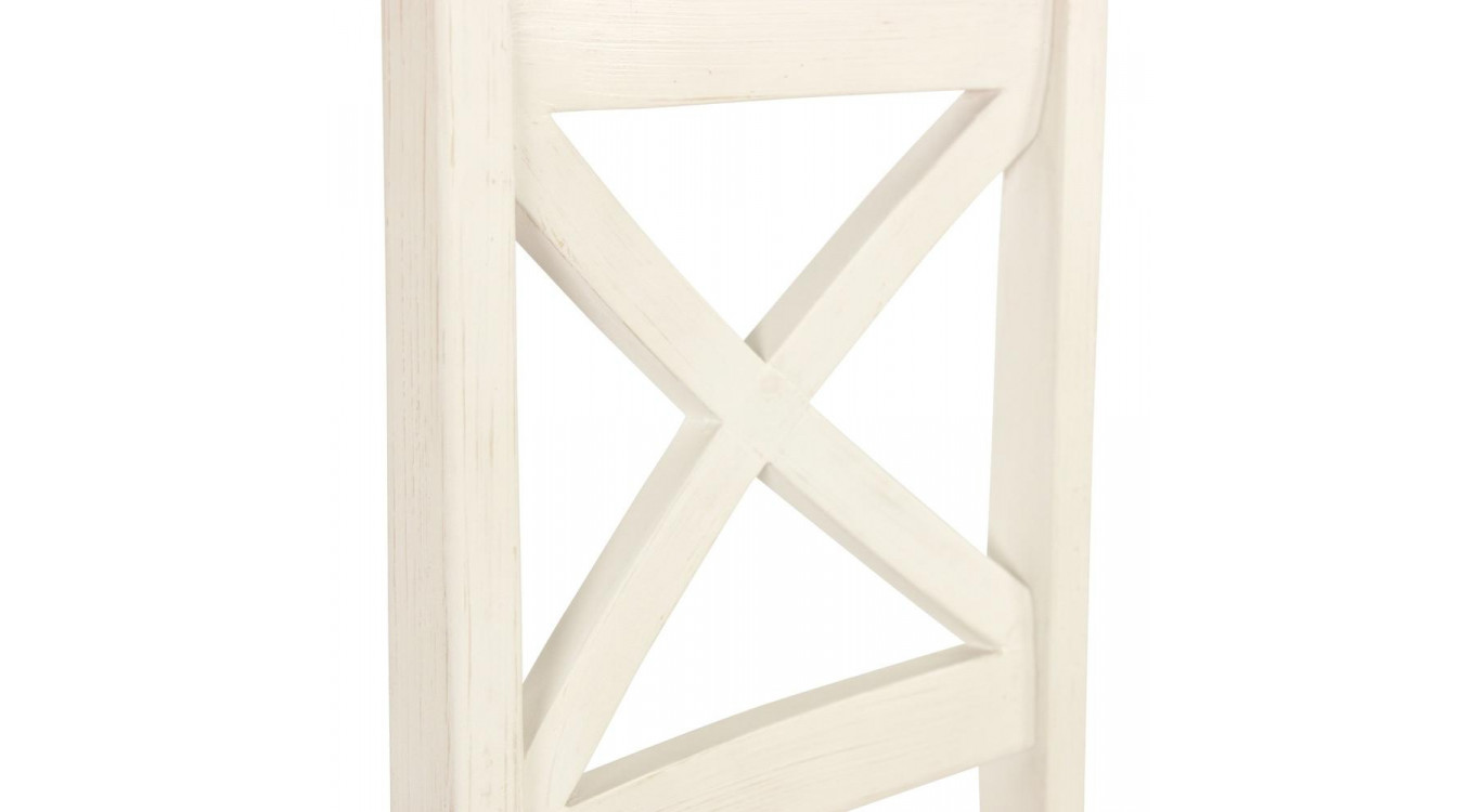 2er-Set Stühle Holz Zesuriert Weiß 47x51.5x102.5cm