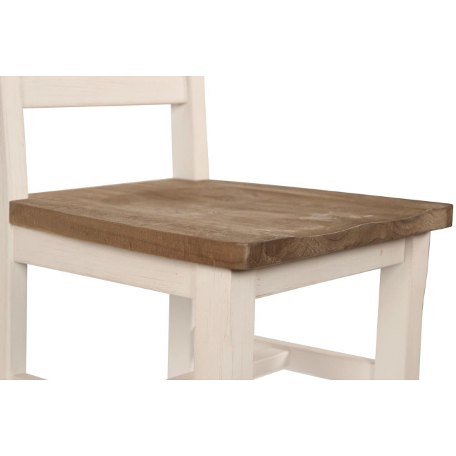 2er-Set Stühle Holz Zesuriert Weiß 47x51.5x102.5cm